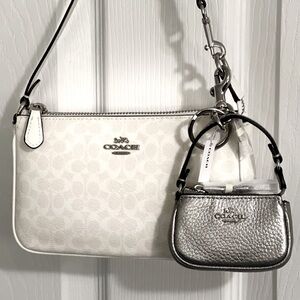 BNWOT COACH NOLITA 19 SHOULDER BAG WITH NOLITA BAG CHARM KEYCHAIN